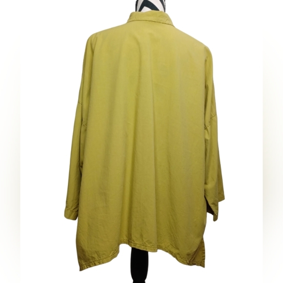 Eleven Stitch Design Art to Wear Atrsy Lagenlook Button Down Front Swing Tunic - Picture 2 of 16